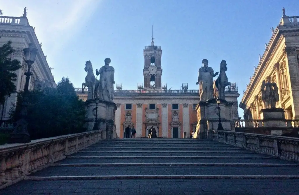 Capitoline museum michelangelo stairs rome italy