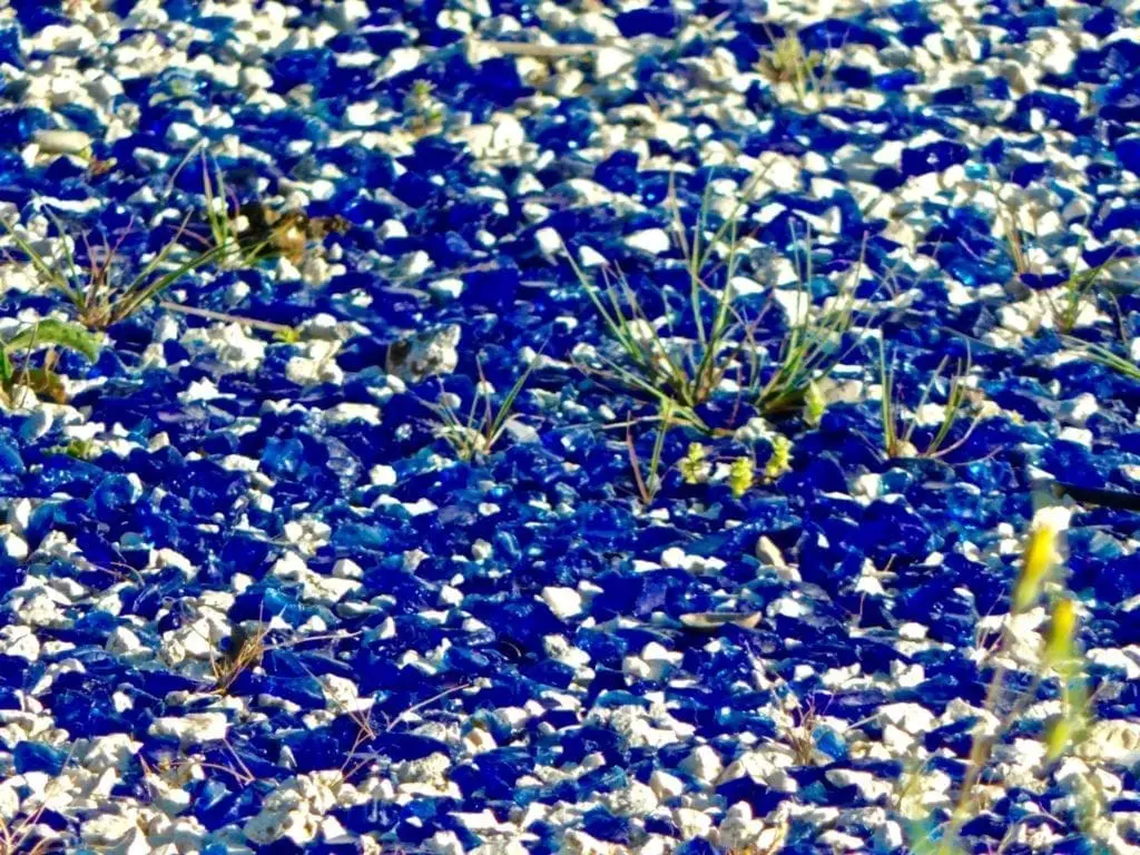 Blue floor fragments on palatine hill