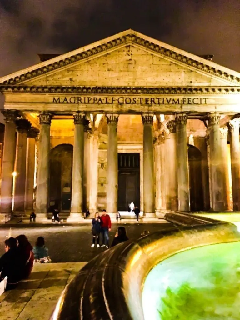 The pantheon at night