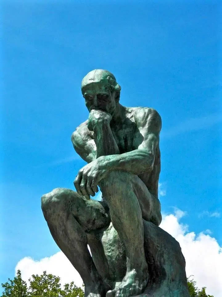 Thinker statue rodin paris france