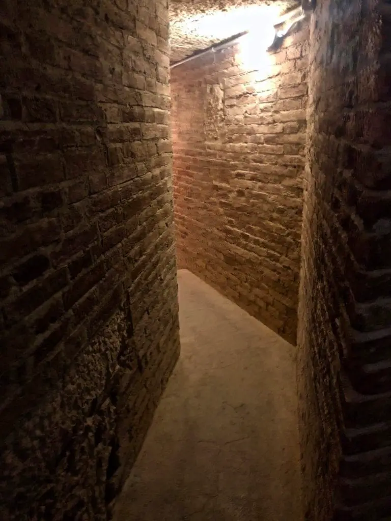 Crypt passageway pienza italy