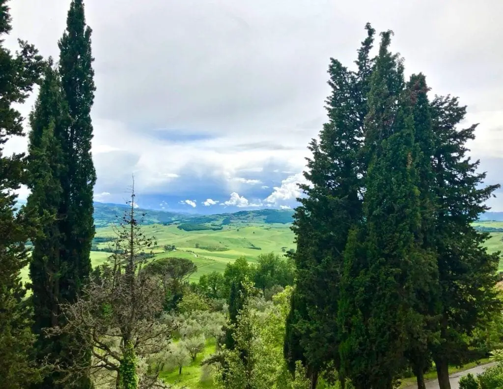 View from idyllium in pienza italy