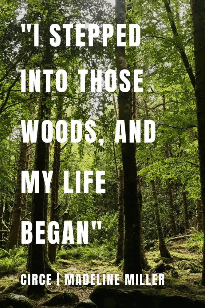 I stepped into those woods and my life began madeline miller circe quote