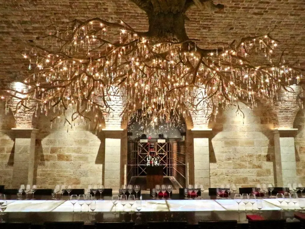 Hall rutherford winery tree chandelier