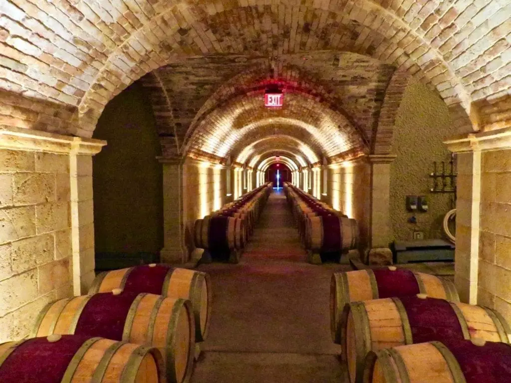 Napa valley wine cave hall