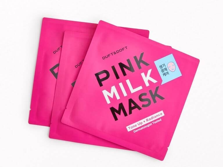 Pink milk mask sheet facial