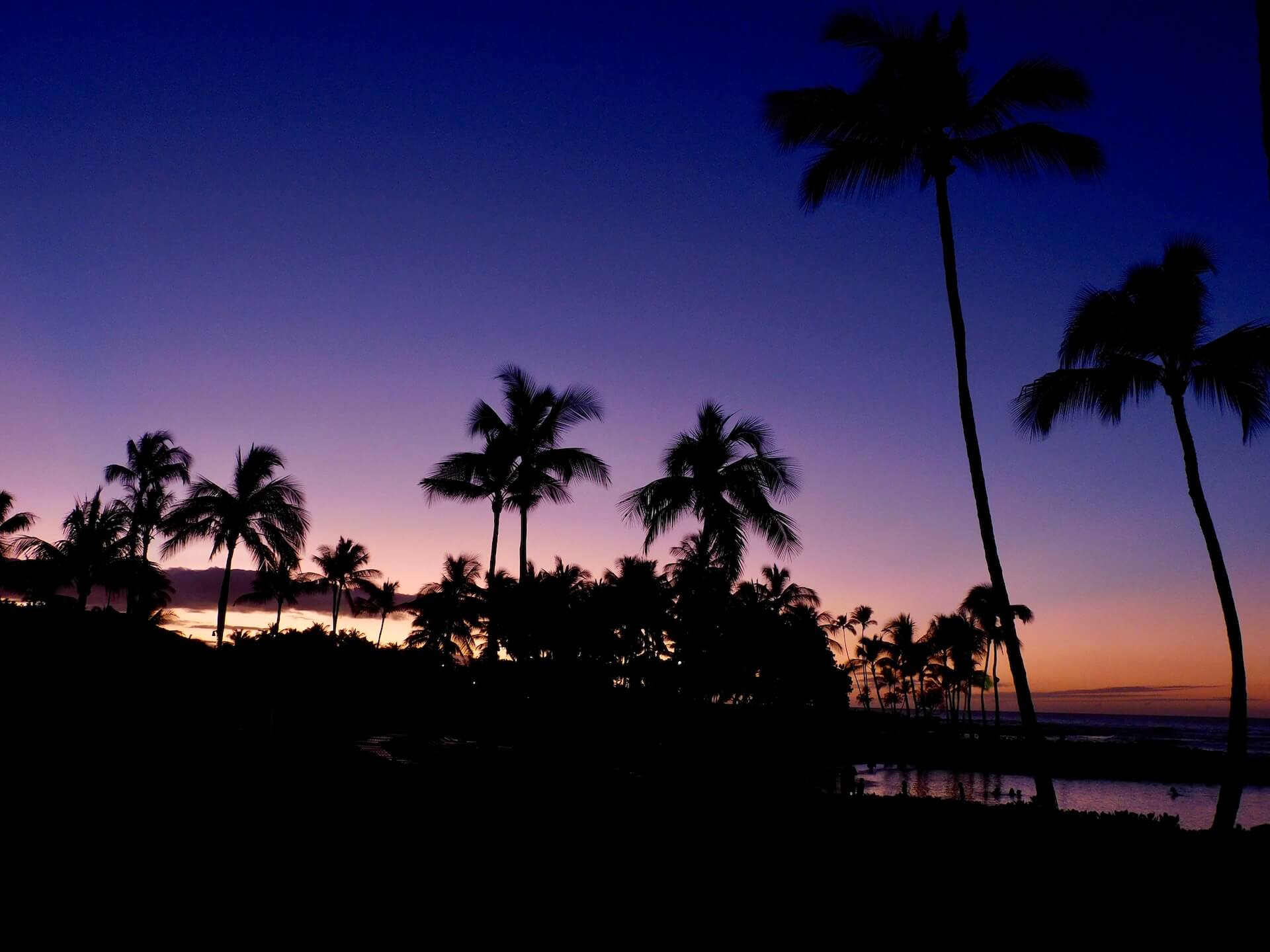 Purple sunset big island hawaii