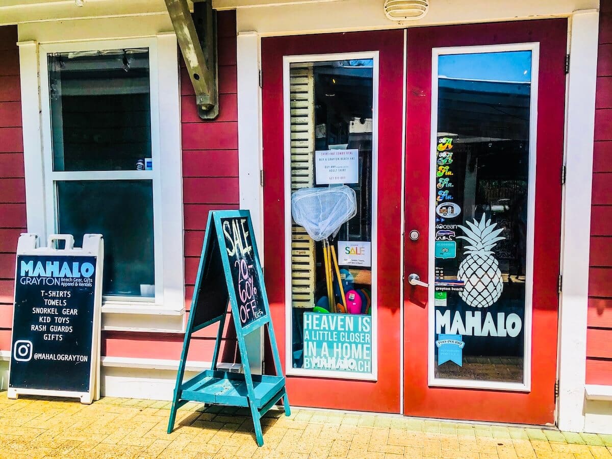 Mahalo shop in grayton beach florida
