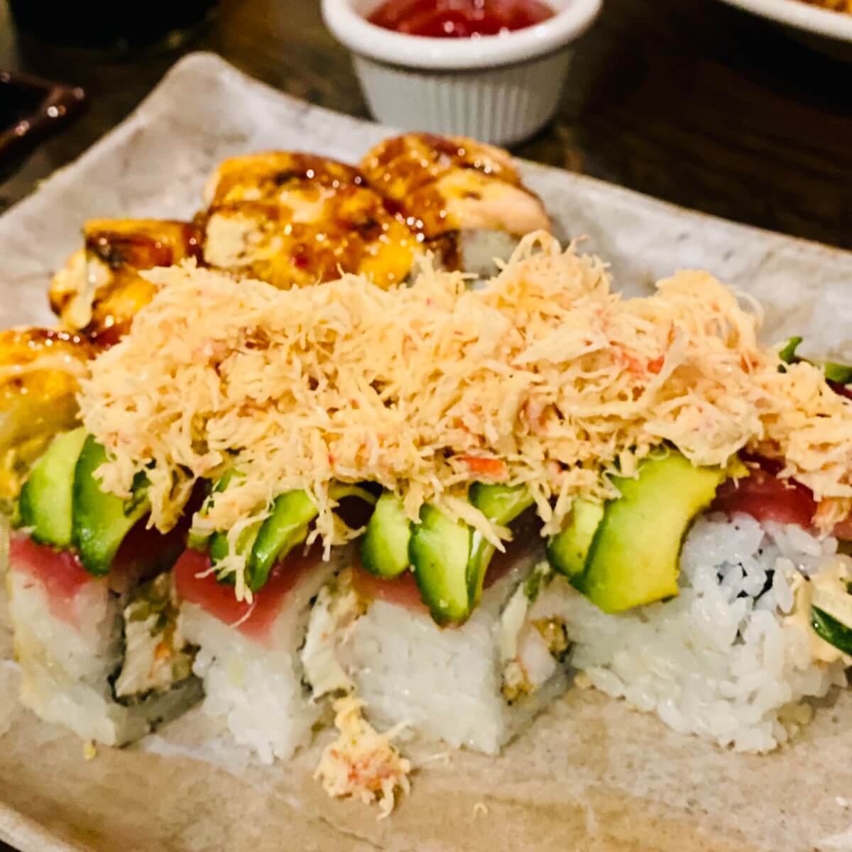 Sushi rolls at old florida fish house on 30a seagrove