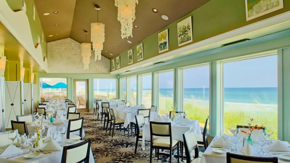 Vue on 30a dining room in rosemary beach florida