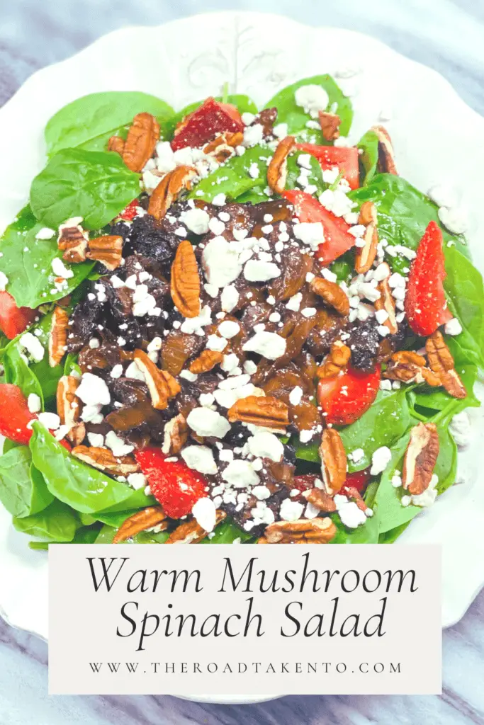 Warm mushroom spinach salad recipe
