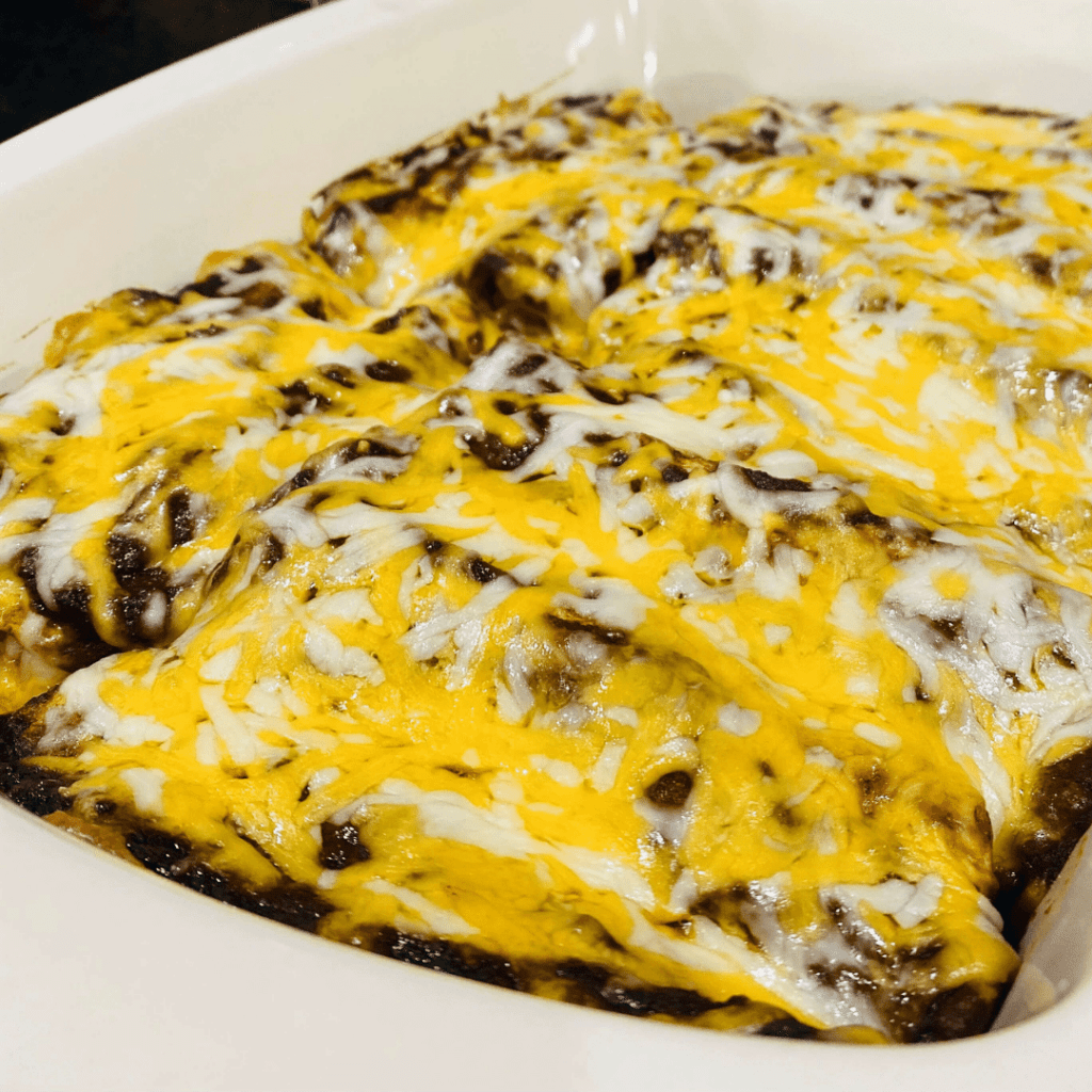 Baked mole enchiladas