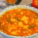 Bowl of vegetable soup recipe