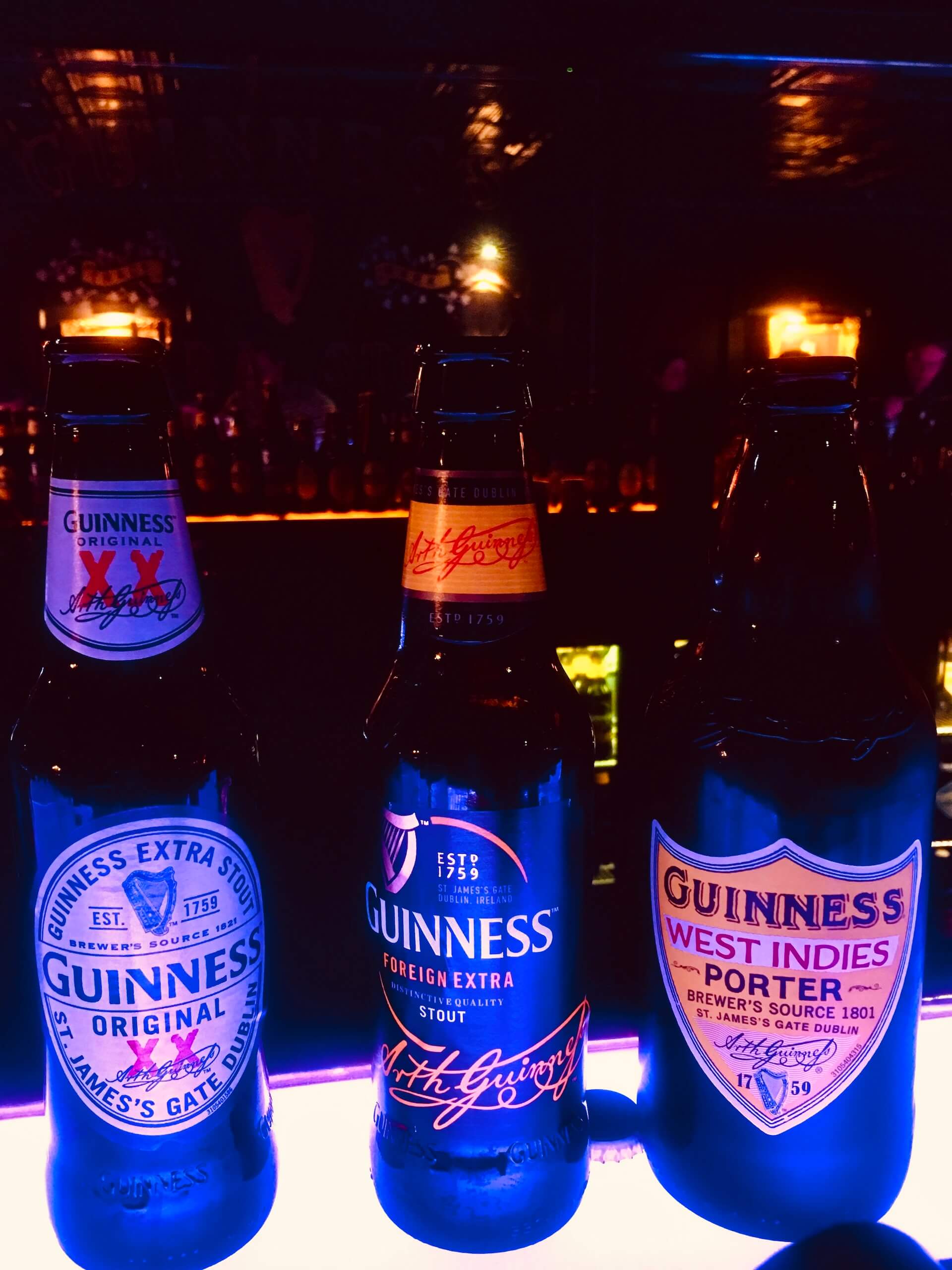 Guinness varieties around the world tasting