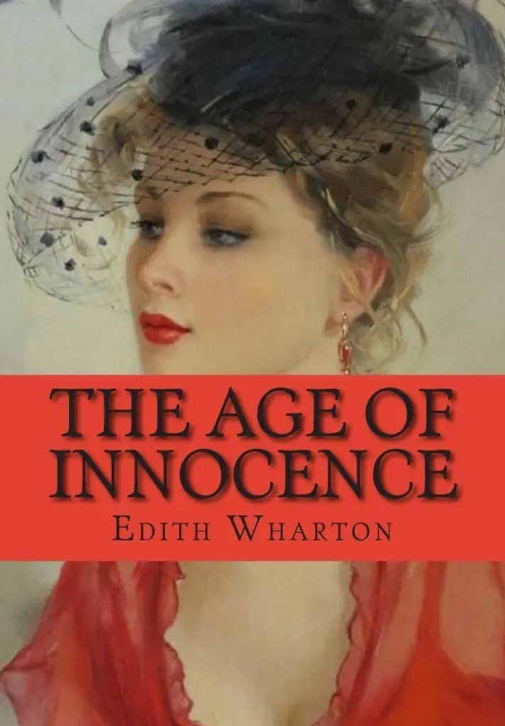 Book cover art for the age of innocence by edith wharton featuring a stylish woman