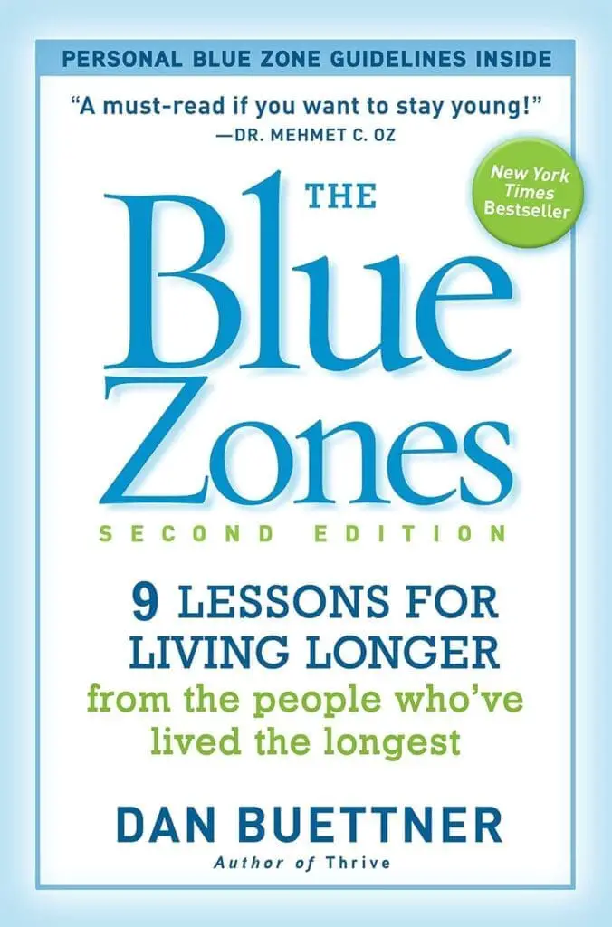 Book cover for the blue zones 9 lessons for living longer by dan buettner