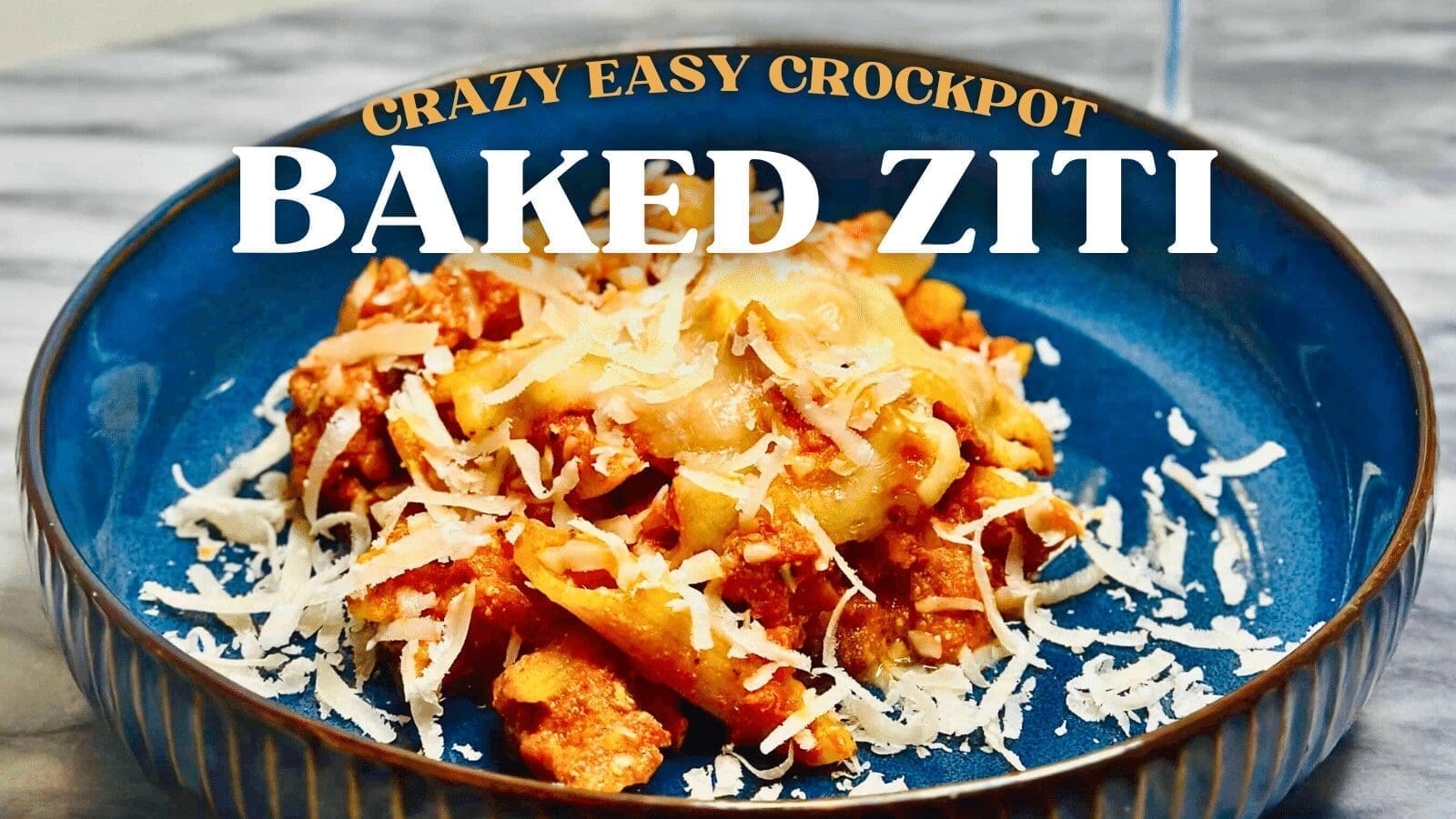 Crazy Easy Crockpot Baked Ziti (No boil)
